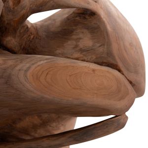Floor decoration Clemor (l) Hm18302 sphere, made of solid teak wood - natural color φ50cm.