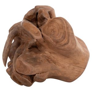 Floor decoration Clemor (l) Hm18302 sphere, made of solid teak wood - natural color φ50cm.