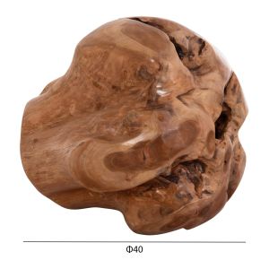 Floor decoration Clemor (m) Hm18301 sphere made of solid teak wood - natural color φ40 cm.