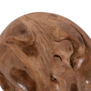 Floor decoration Clemor (s) Hm18300 sphere, made of solid teak wood - natural color φ30 cm.