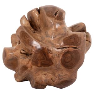 Floor decoration Clemor (s) Hm18300 sphere, made of solid teak wood - natural color φ30 cm.