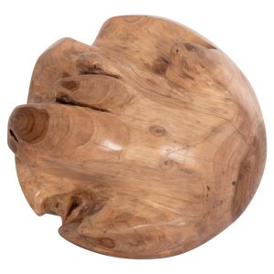 Floor decoration Clemor (s) Hm18300 sphere, made of solid teak wood - natural color φ30 cm.