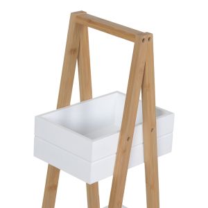 ПОДОВА ЕТАЖЕРКА TERCY БАМБУК В БЯЛО-ЕСТЕСТВЕН ЦВЯТ 30X18X80СМ