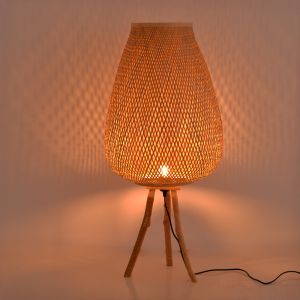 Floor lamp Vazel E27 bamboo in natural color D38x83.5cm
