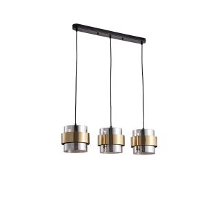 Полилей 3 лампи 3xe27 Max15w 180x1215mm Max15w черно злато Arte Illumina Reliac