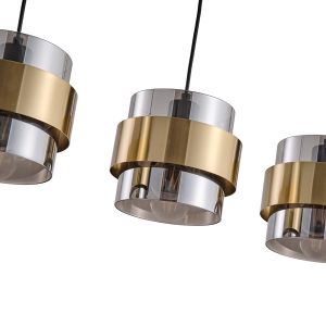 Полилей 3 лампи 3xe27 Max15w 180x1215mm Max15w черно злато Arte Illumina Reliac