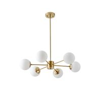Полилей 6xε27 Max15w 720x730mm бяла мед Arte Illumina Puff
