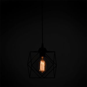 Полилей Alama E27 черен 20x20x74cm