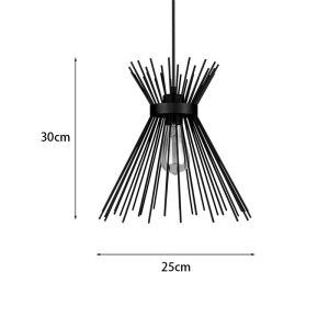 Полилей Candle I E27 метал в черен цвят D25x30см