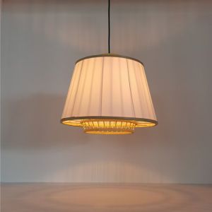 Chandelier Certy E27 bamboo in natural color D50x33cm