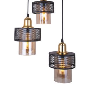 Полилей E27 Black-gold D30x85cm