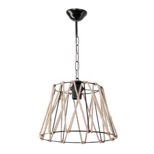 Chandelier E27 color black/beige 30x54cm