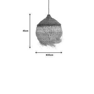 Полилей Fiorine Abaca в естествен цвят D35x45см