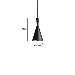 Chandelier Gafmon black metal 18.5x40cm