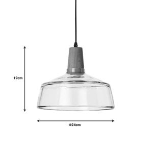 Chandelier Godren transparent metal-glass D24x19cm