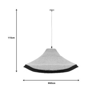 Chandelier Hatty Inart E27 Natural D60x115cm