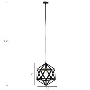 Chandelier Hm4073 black metal 30x30x35hcm