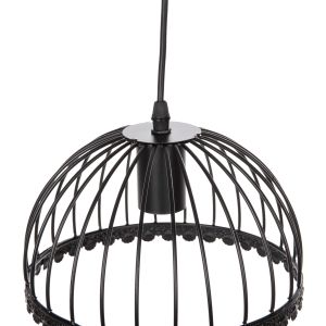 Chandelier Hm4086 with 3 lamps with black metal caps D22x123hcm