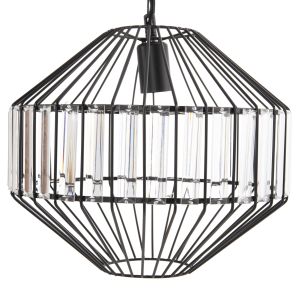 Chandelier Hm4092 with black metal shade D33.5x29-127.5hcm