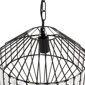Chandelier Hm4092 with black metal shade D33.5x29-127.5hcm