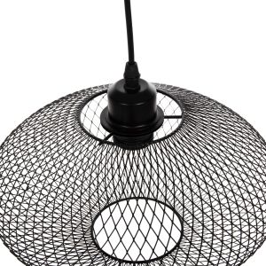 Chandelier Hm4094 black metal with mesh shade D30x125hcm