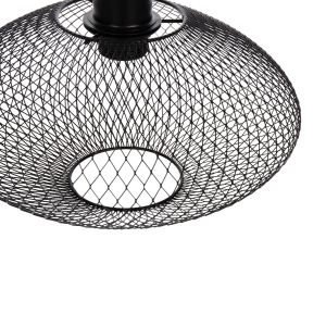 Chandelier Hm4094 black metal with mesh shade D30x125hcm
