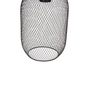 Chandelier Hm4104 with 3 lamps black metal with mesh caps D24x123hcm