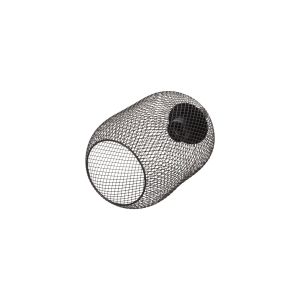 Chandelier Hm4104 with 3 lamps black metal with mesh caps D24x123hcm