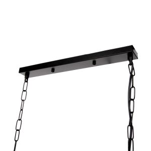 Chandelier Hm4128 with 6 lamps with black metal frame 77.5x25x101hcm
