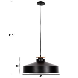 Chandelier Hm4159.01 with black metal shade D40x116hcm