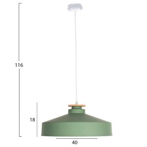 Chandelier Hm4159.05 with green metal shade D40x116hcm