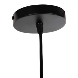 Chandelier Hm4160 black metal with wooden elements D39x117hcm