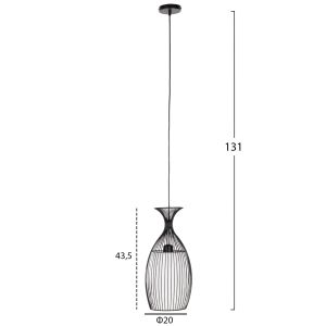 Chandelier Hm4186 black metal 20x20x131hcm