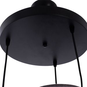 Chandelier Hm7622.13 with black base asymmetrical in light gray color