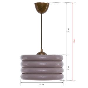 Chandelier Hm7655,04, pink wooden rings D23x57