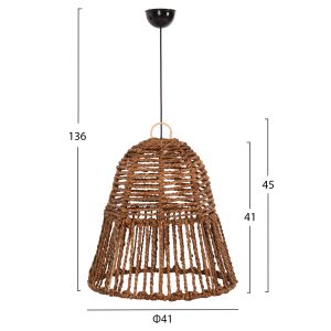 Chandelier Hm7858 banana leaf fiber in brown color D41x41-136hcm