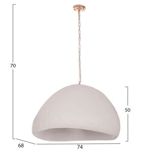 Полилей Jaylen Hm4703.02xl фибро цимент в бяло 74x68x50-70всм.