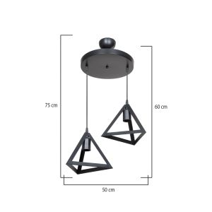 Chandelier Kecha Pp in black color D50x60cm