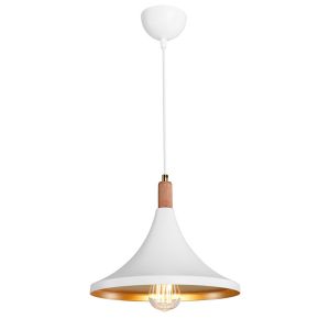Полилей Keen E27 в бял Цвят-natural D29,5x70cm
