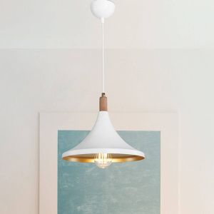 Полилей Keen E27 в бял Цвят-natural D29,5x70cm