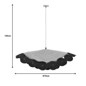 Полилей Kono Inart Natural-black D70x100cm