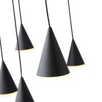 Полилей Led 90w 5400lm 3000k Φ1000x1200mm черни Arte Illumina Campanelle