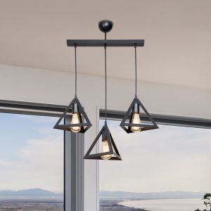 Chandelier Lich Pp in black color 60x24x75cm