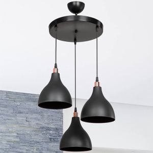 Chandelier Lofty E27 in black color D40x80cm
