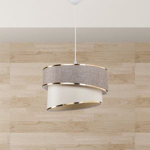 Полилей Loopy E27 цвят бял/бежов/мока мус D30x63cm