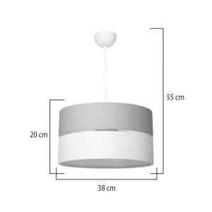Chandelier Opal fabric in natural and cream color D38x55cm