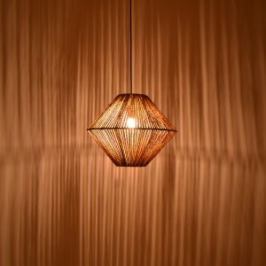 Chandelier Palmo rope in natural color D40x32cm