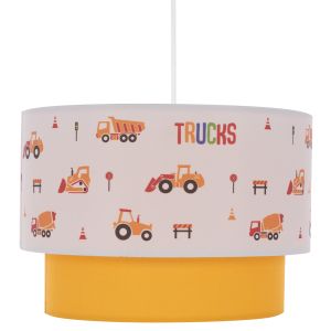 Pendant chandelier for children's room with double white-yellow drum Hm7572,04