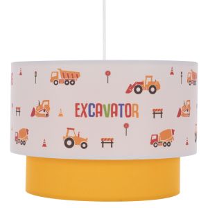 Pendant chandelier for children's room with double white-yellow drum Hm7572,04