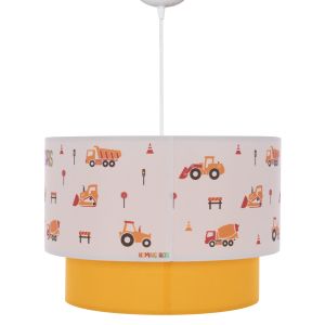 Pendant chandelier for children's room with double white-yellow drum Hm7572,04